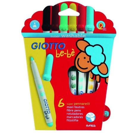 GIOTTO Estuche de 6 Súper Rotuladores Bebe Super
